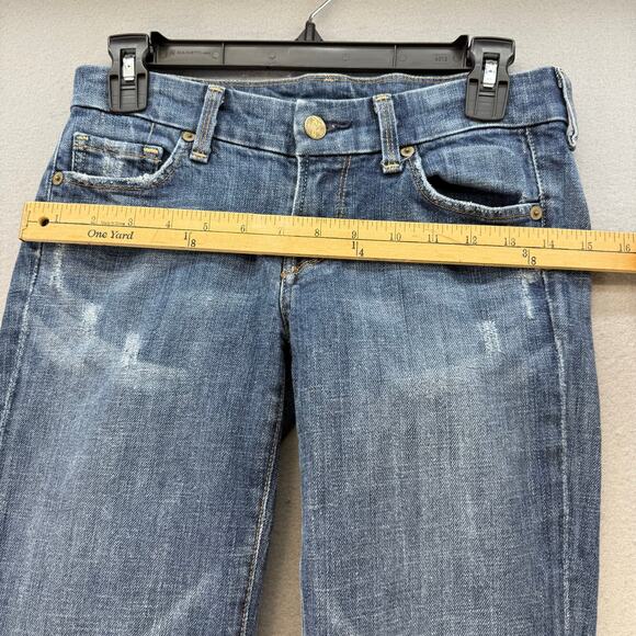 Citizens of Humanity Jeans Women's 26 (2) Blue Ricrac Low Waist Wide Leg Preppy - Picture 13 of 16